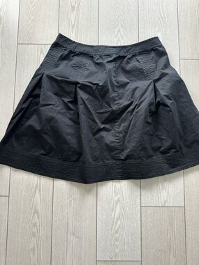 Talbots Black A-Line Skirt with Subtle Paneling